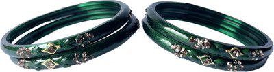 Bhooprama Glass Crystal Enamel Bangle Set(Pack of 4)