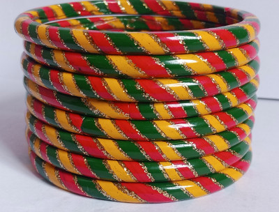 Lahti wala lac Lac Bangle Set(Pack of 8)