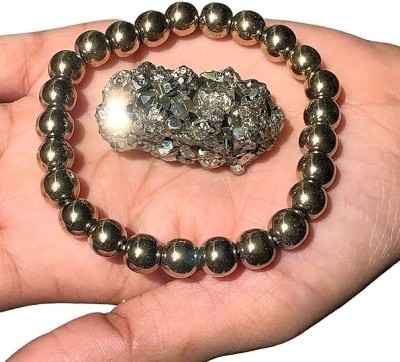 DVISHA Stone, Golden Pyrite Beads, Crystal Bracelet