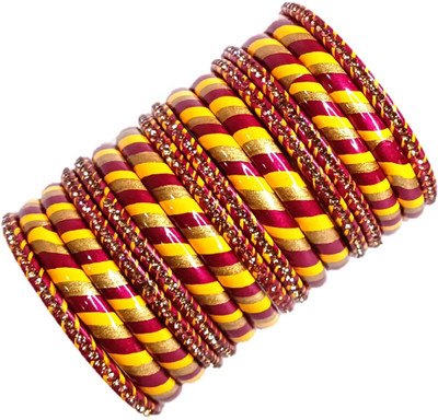 Anshi Creations Lac Bangle Set(Pack of 16)