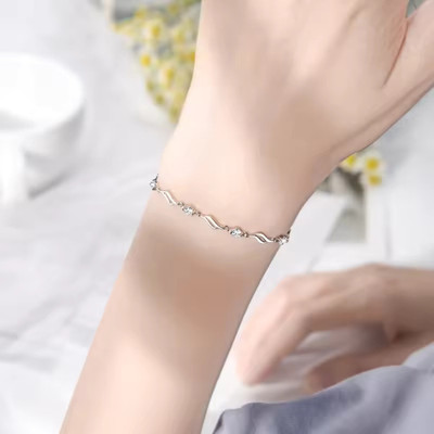 Icandies Stone, Glass Beads, Crystal Bracelet Set