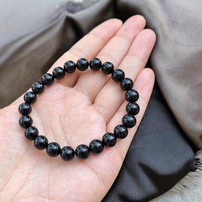 DVISHA Stone, Black Obsidian Beads, Crystal Bracelet