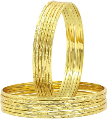 SAIYONI Brass Gold-plated Bangle Set