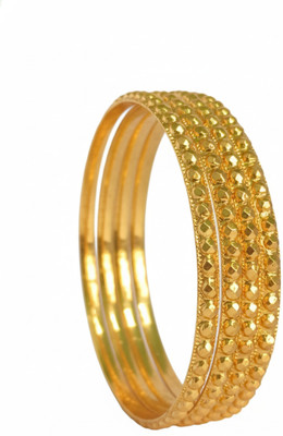 jktraders Copper Gold-plated Bangle Set(Pack of 4)