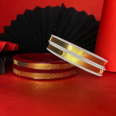 PTSlife Plastic Gold-plated Bangle Set(Pack of 4)