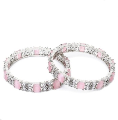 YouBella Alloy Silver Bangle(Pack of 2)