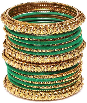 LYBASHINE Metal Cubic Zirconia Gold-plated Bangle Set