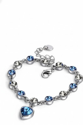 Maison jewellz Alloy Cubic Zirconia Silver Coated Bracelet