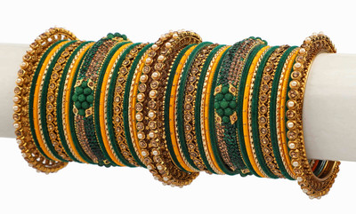 GLIKA Metal Zircon Gold-plated Bangle Set(Pack of 42)
