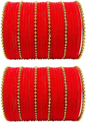 Qrown Metal Gold-plated Bangle Set(Pack of 10)