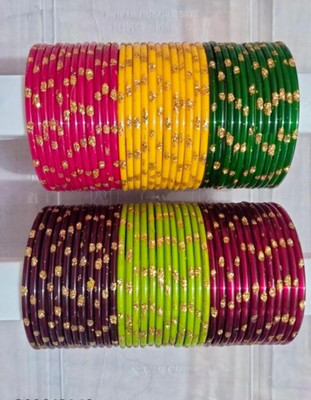 KANGANWORLD Glass Beads Bangle Set(Pack of 72)