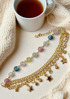 Liliyart Stainless Steel Cubic Zirconia Gold-plated Bracelet