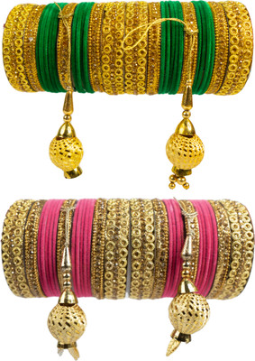 LUXIYA Metal Gold-plated Bracelet Set(Pack of 2)