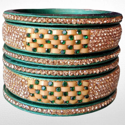 RADHIKAA FASHIONS Lac Crystal Bangle Set(Pack of 6)