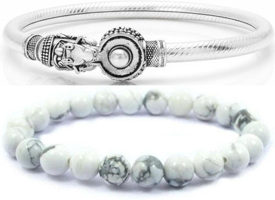 IKONKARR Silver, Crystal, Sterling Silver, Alloy Bracelet(Pack of 2)