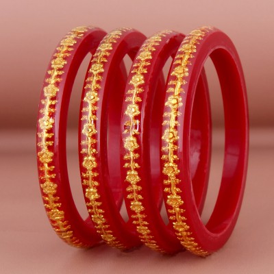 Lucky Jewellery Plastic Bangle Set(Pack of 4)