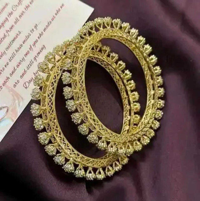Vrangnath Metal Cubic Zirconia Kada(Pack of 2)