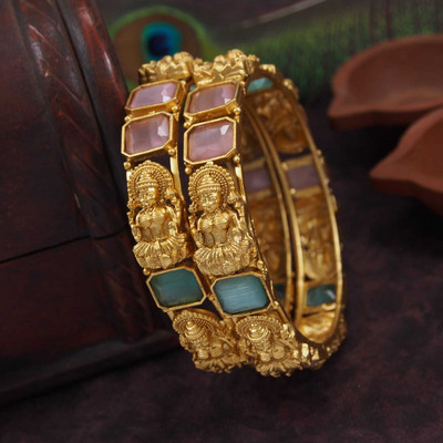 Atulya Brass Gold-plated Bangle(Pack of 2)