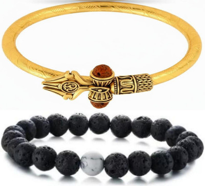 HouseOfCommon Crystal, Alloy, Stainless Steel Bracelet(Pack of 2)