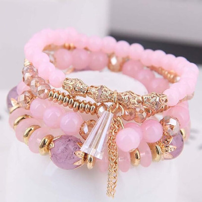 Vembley Alloy Crystal Bracelet Set(Pack of 4)