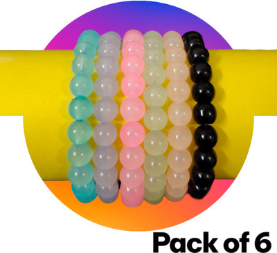 MAKEBAE Glass Beads Bracelet(Pack of 6)