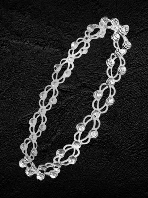 RKB SALES Alloy Cubic Zirconia Silver Bracelet
