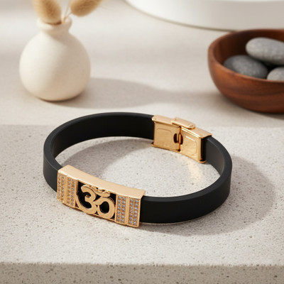 SVFANCY Brass, Leather Diamond Gold-plated Bracelet