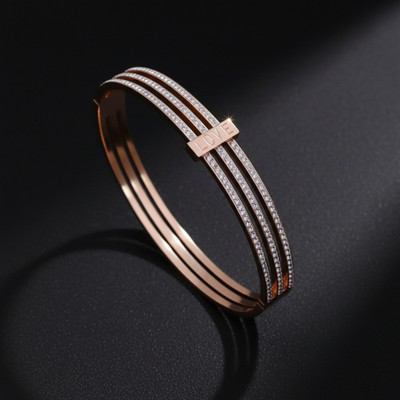 vrumaira Stainless Steel Cubic Zirconia Bracelet