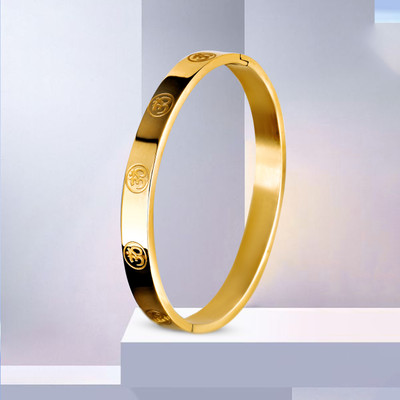 MEENAZ Metal, Alloy, Stainless Steel Gold-plated Kada