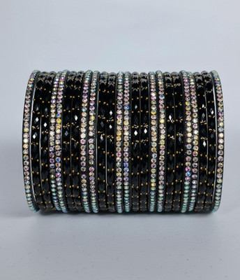 ThreeStarStore Glass Bangle Set(Pack of 10)