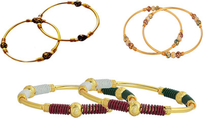 AkinosKIDS Alloy Beads Gold-plated Bangle Set(Pack of 6)