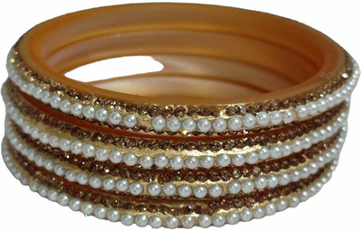 KAMAAKSHI FASHION COLLECTIONS Plastic Cubic Zirconia Bangle Set(Pack of 4)