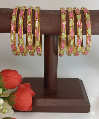 IZELBEAUTY Metal Gold-plated Bangle Set(Pack of 8)