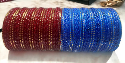 devanya crafts Glass Bangle Set(Pack of 10)