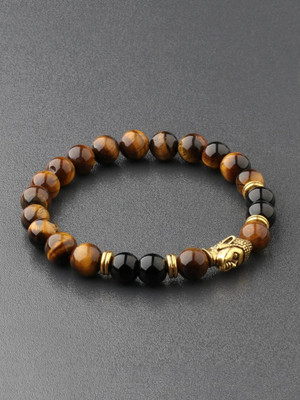 YELLOW CHIMES Copper Black Silver Bracelet