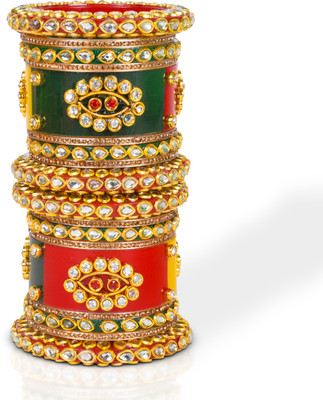 BridalGarnish Plastic Bangle Set(Pack of 10)