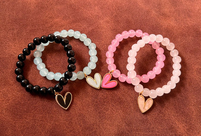 KRISHMAYATOZ Crystal Crystal Charm Bracelet(Pack of 4)