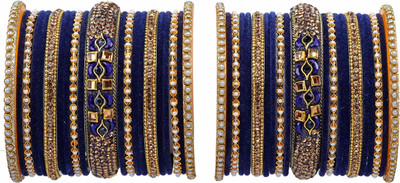 ZINEKA Metal Gold-plated Bangle Set(Pack of 42)