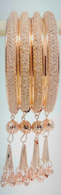 HEER HENI Alloy Gold-plated Bangle(Pack of 4)