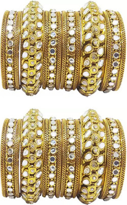 Anahat collection Alloy Gold-plated Bangle Set(Pack of 2)
