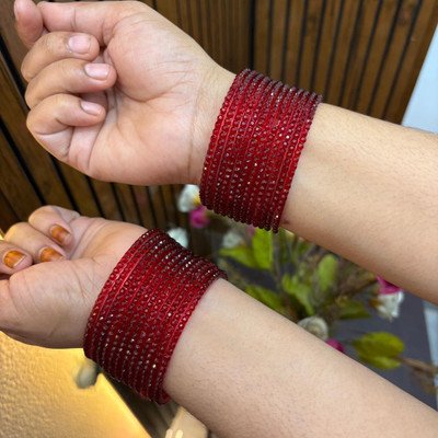 Kaab Glass Bangle Set(Pack of 24)