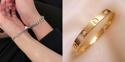P R Production Brass Charm Bracelet(Pack of 2)