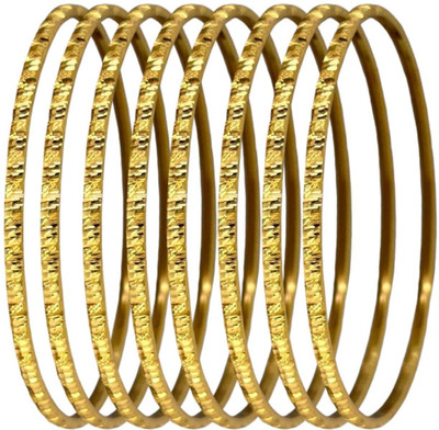 MSS Alloy Gold-plated Bangle(Pack of 8)
