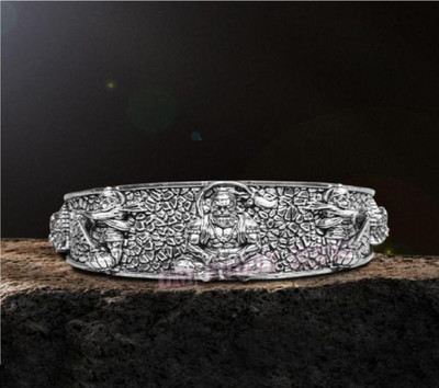 Ruhi Collection Brass Silver Kada