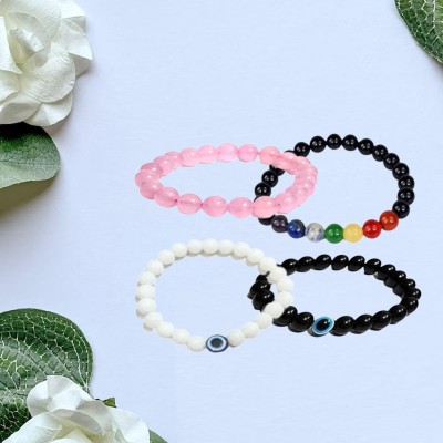 navjai Stone, Crystal Beads, Quartz Bracelet(Pack of 4)