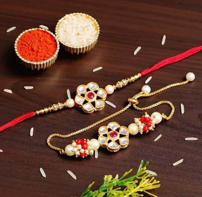 MB Creation Alloy Beads Gold-plated Bracelet Set(Pack of 2)