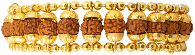 MINDSHIV Brass, Rudraksha Gold-plated Bracelet