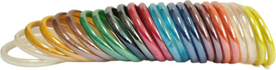 Vjy Glass Zircon Bangle Set(Pack of 2)