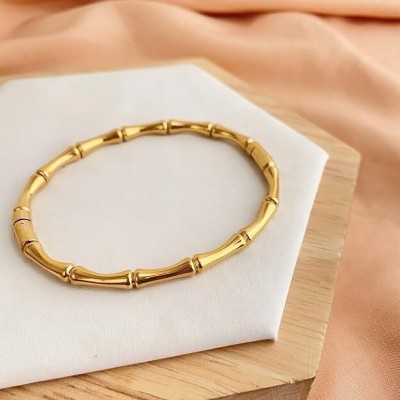 MEENAZ Metal, Brass, Copper, Alloy, Stainless Steel Gold-plated Bangle