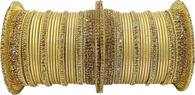 PRETTY GEMS Metal Zircon Bangle Set(Pack of 36)